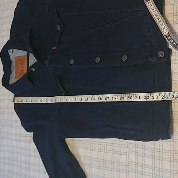 Levi's Soft French Terry Trucker Jacket Snap Front 100% Cotton 4 Pocket Sz M - Picture 11 of 14